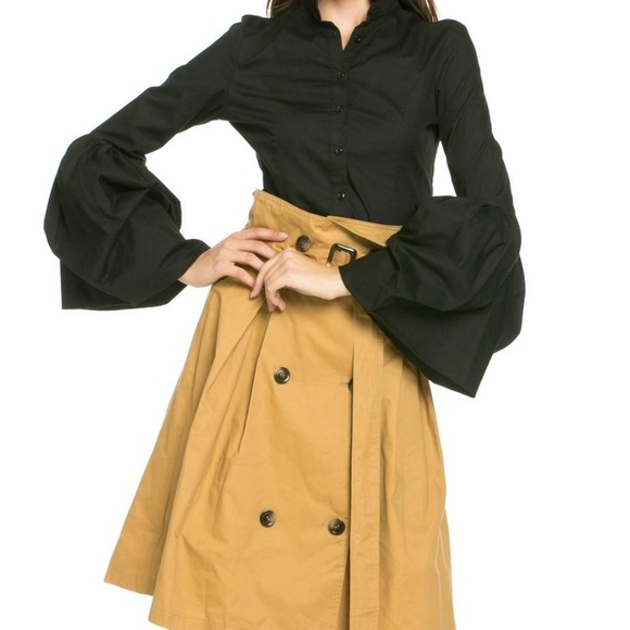 NWT Tov Holy Black Romantic Renaissance Blouse M - Picture 4 of 4